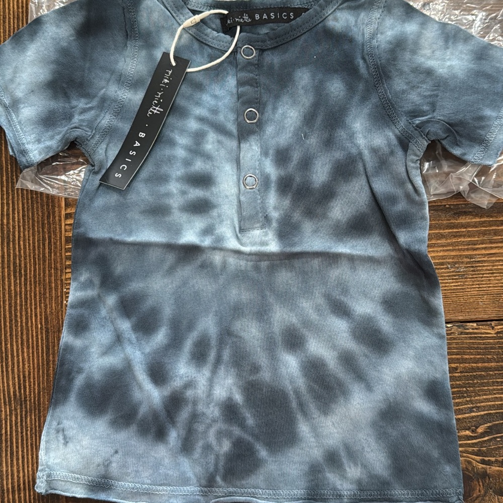 Kids Short Sleeve Tie-Dye Shirt - Blue